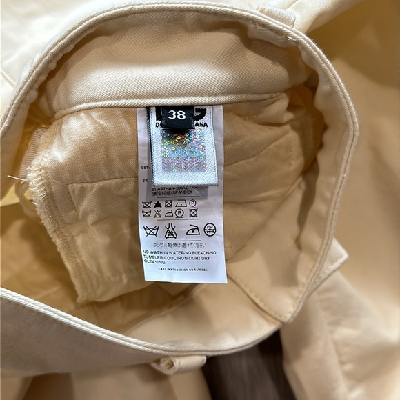 Dolce And Gabbana Cream Cotton Dress Pants - Picture 4 of 14